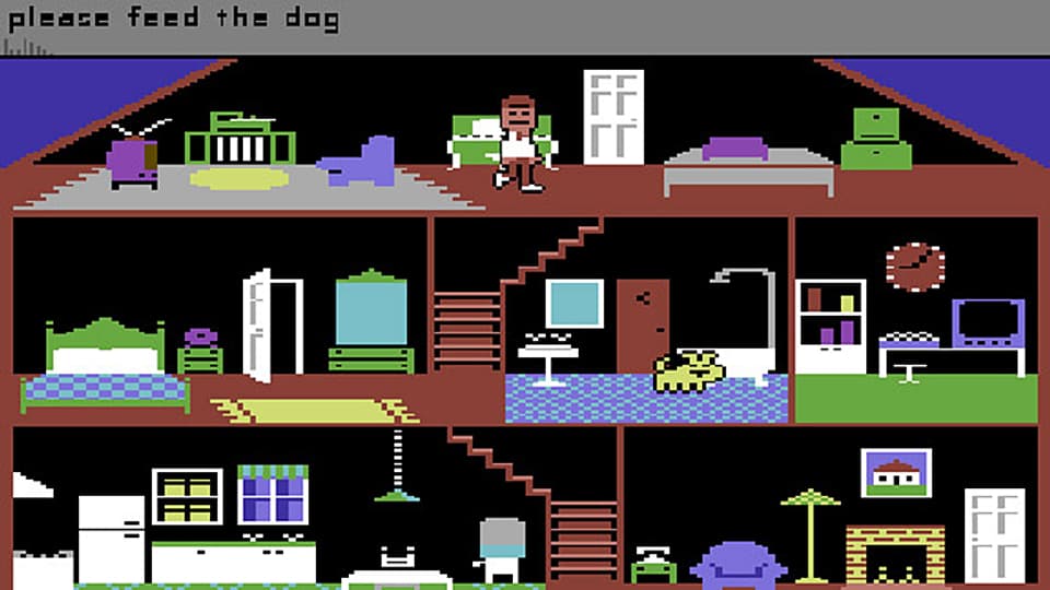  Ein Bildschirmfoto des Commodore-64-Games «Little Computer People»