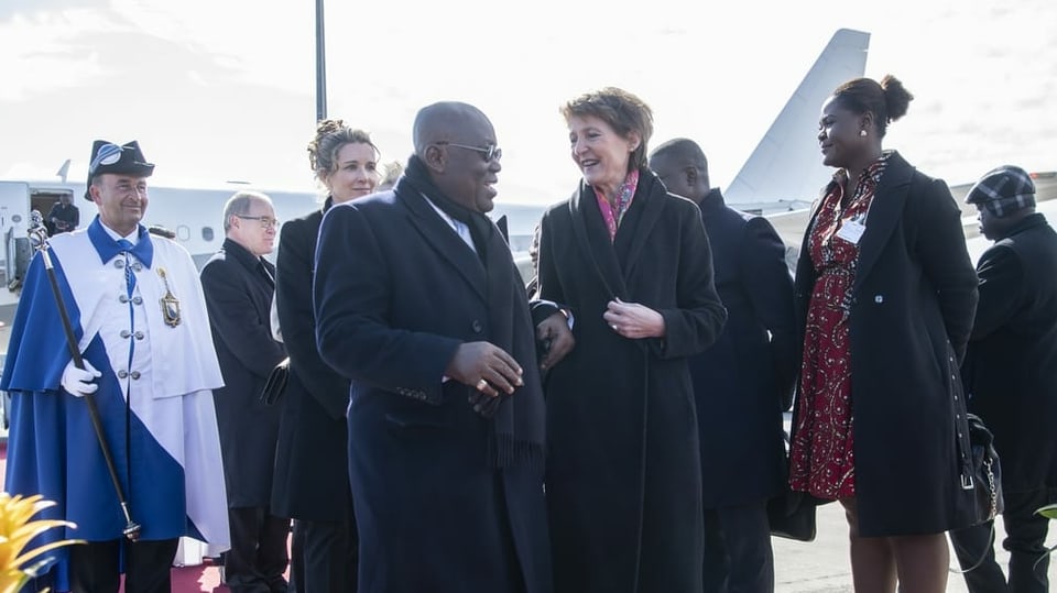 Social Distancing war noch nicht allgegenwärtig: Simonetta Sommaruga empfängt am 28. Februar 2020 Nana Addo Dankwa Akufo-Addo in der Schweiz. 