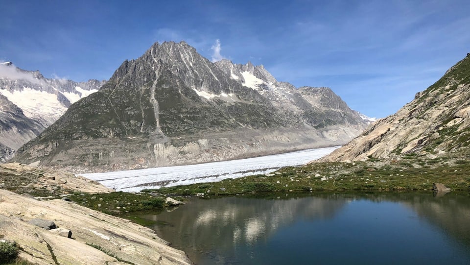 Blick auf den Märjelensee.