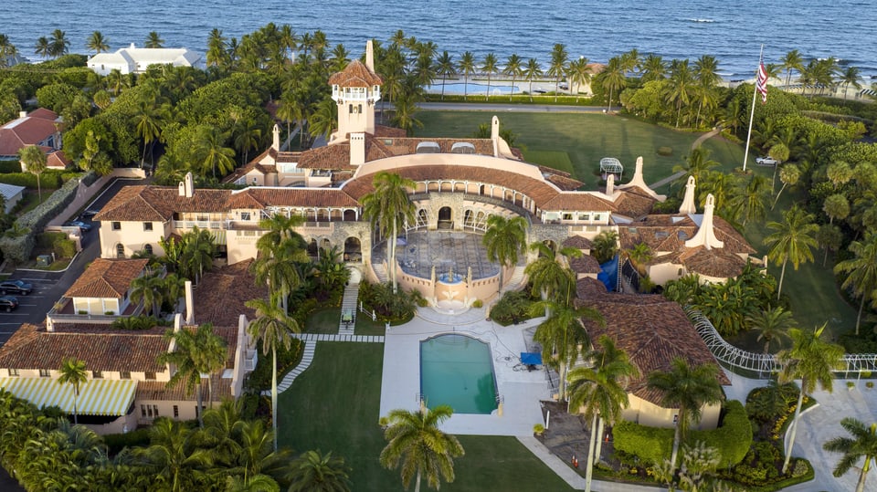 Blick auf das Anwesen von Donald Trump in Mar-a-Lago im US-Bundesstaat Florida.