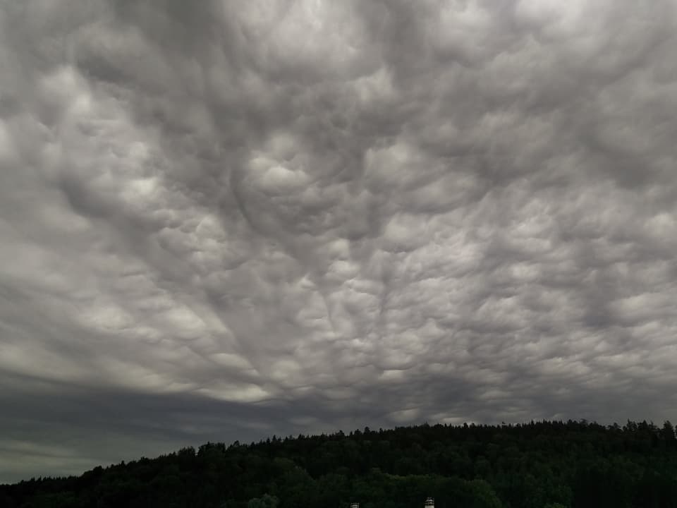 Mammatus-Wolken.