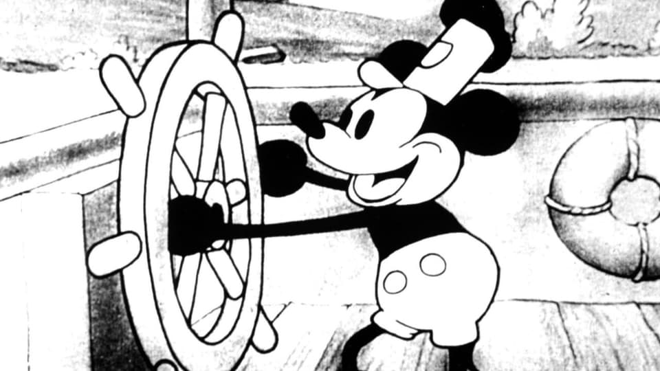Strichzeichnung von Mickey Mouse