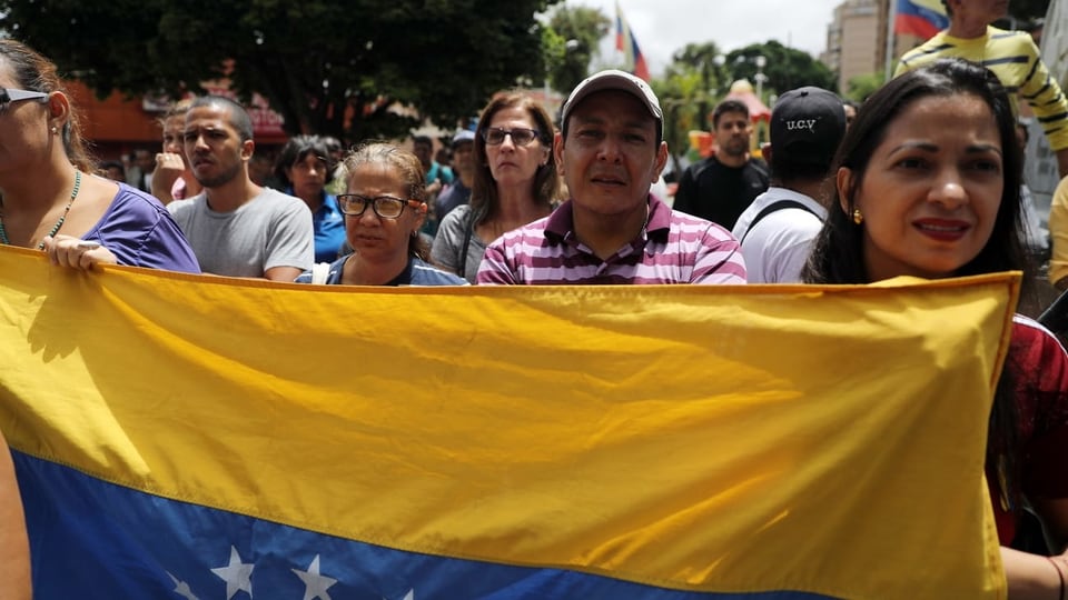 Unterstützer von Juan Guaidó in Caracas