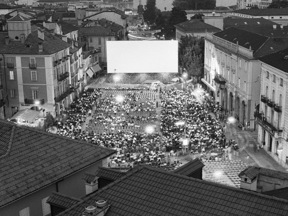 Luftaufnahme des Filmfestivals. 