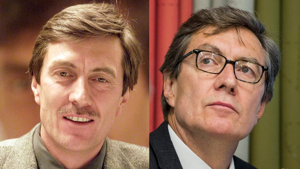Martin Waser 2002 mit Schnauz, und 2013 mit Brille als Stadtrat.