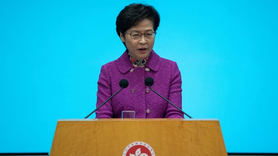 Carrie Lam steht zu 100 Prozent hinter dem Kurs Pekings