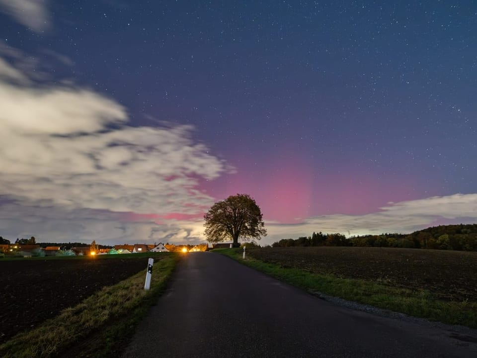 Rotes Polarlicht