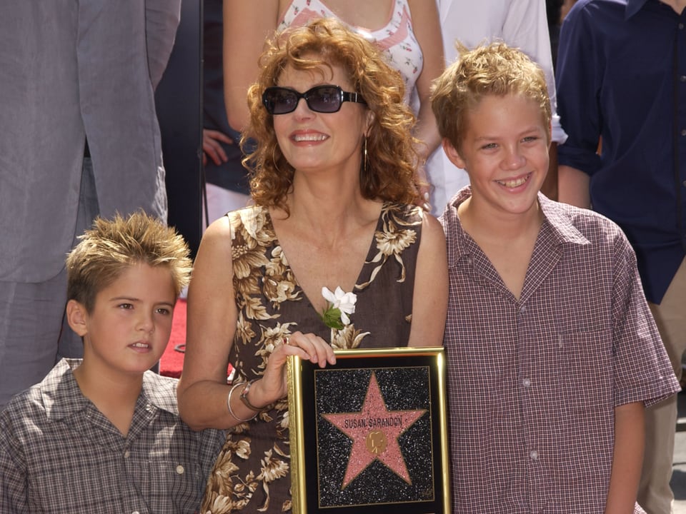 Susan mit zwei Söhnen am Walk of Fame.