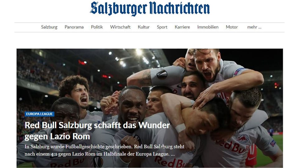 Screenshot Salzburger Nachrichten