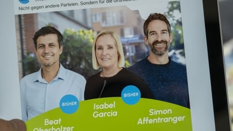 Isabel Garcia posiert mit Kollegen für die Wahlen in den Gemeinderat der Stadt Zürich 2022