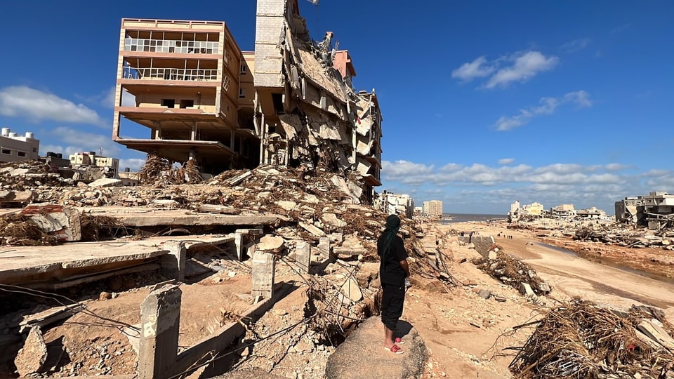 Zerstörung in Derna