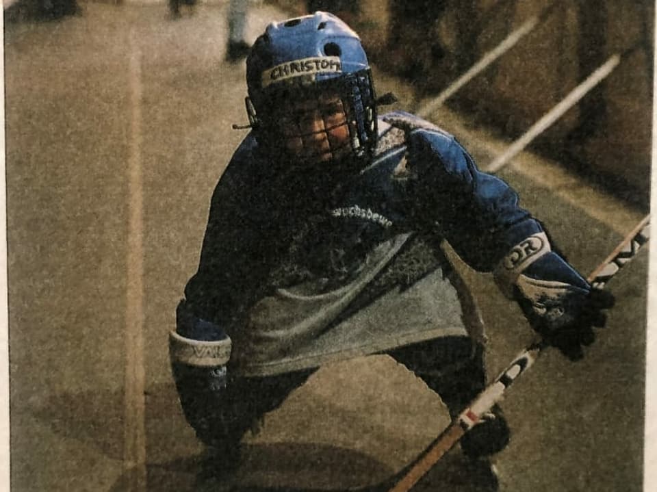 Eishockeyspieler Christoph Bertschy als Kind