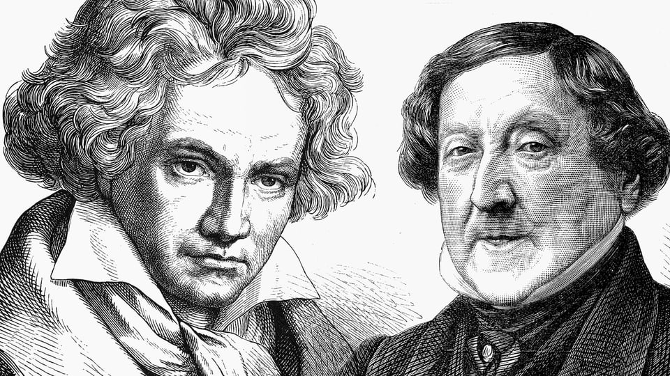 Beethoven und Wossini als Illustration.
