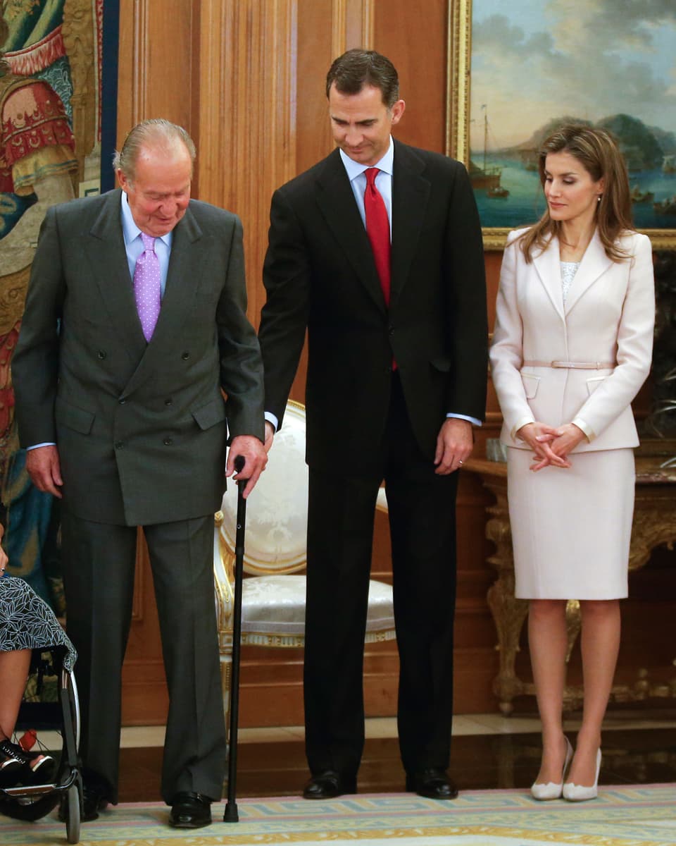 Juan Carlos, Felipe und Letizia