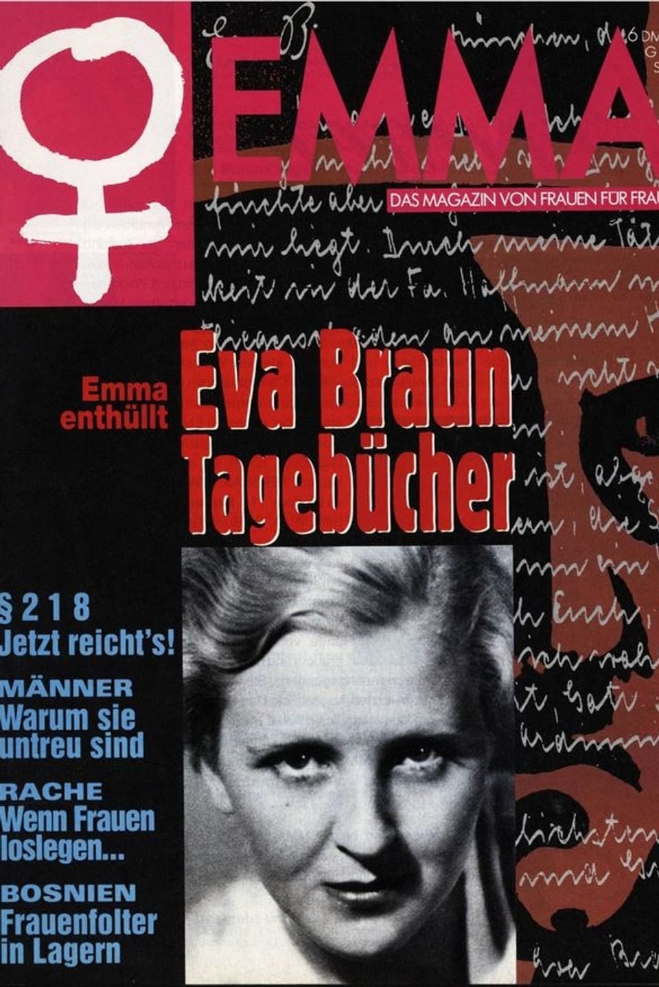 Ausschnitt Frontseite mit Eva-Braun Tagebücher-Schlagzeile.
