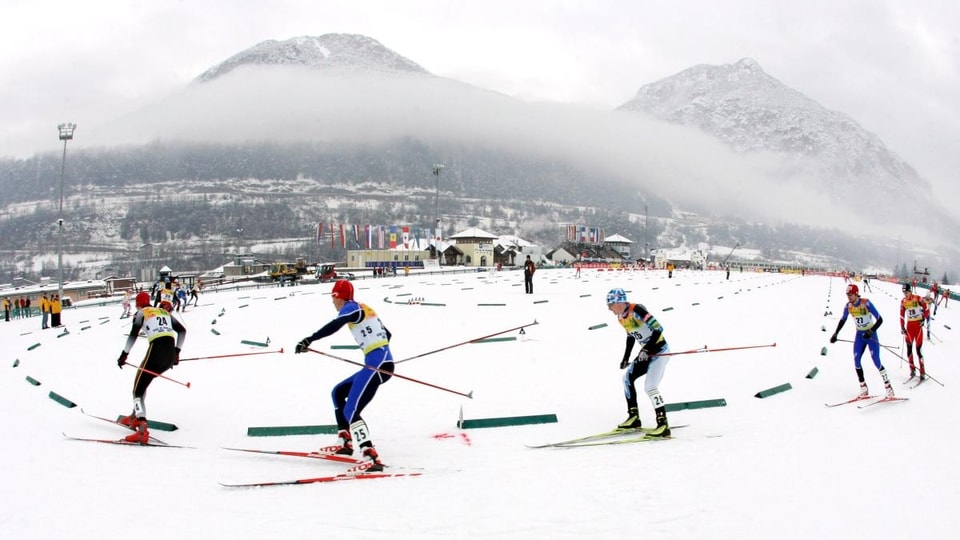 Das Langlaufstadion in Val di Fiemme.