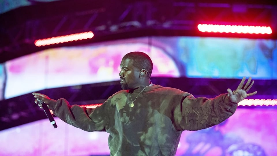 US-Rapper Kanye West trat 2019 am Coachella Valley Music and Arts Festival in Kalifornien auf.