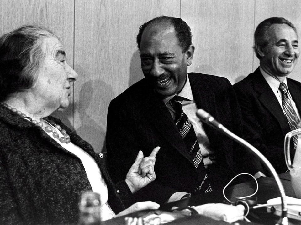 Golda Meir, Anwar Sadat und Shimon Peres