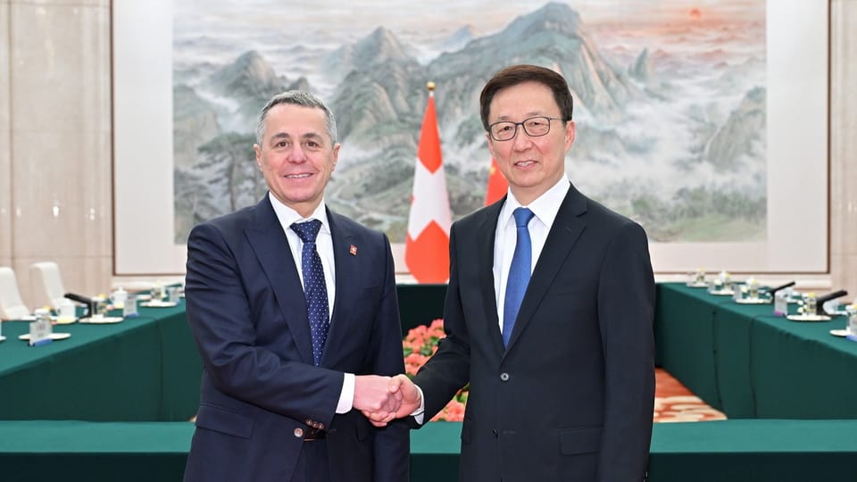 In Peking traf Aussenminister Ignazio Cassis unter anderem den chinesischen Vizepräsidenten Han Zheng