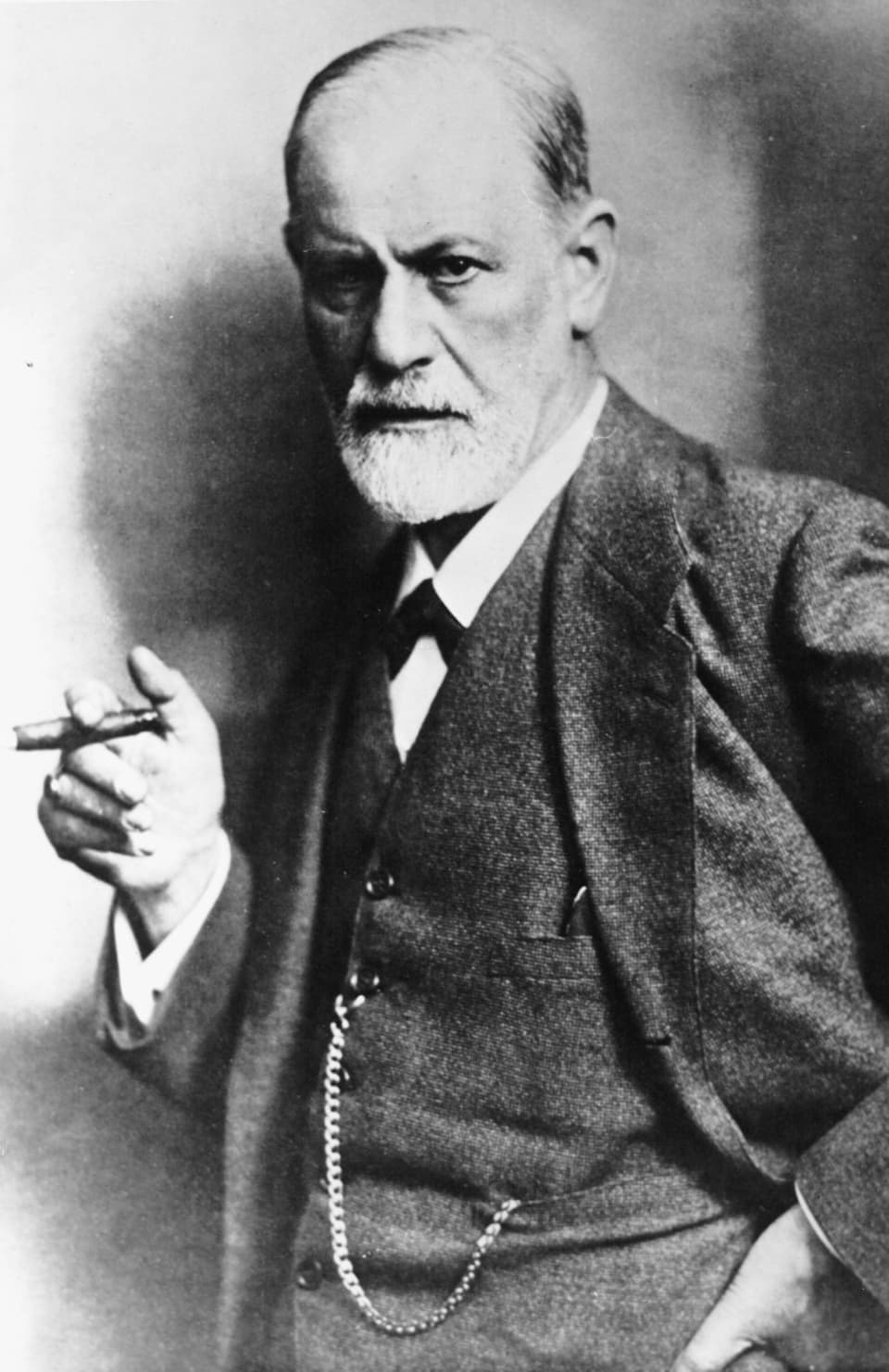 Schwarzweiss-Aufnahme von Sigmund Freud.