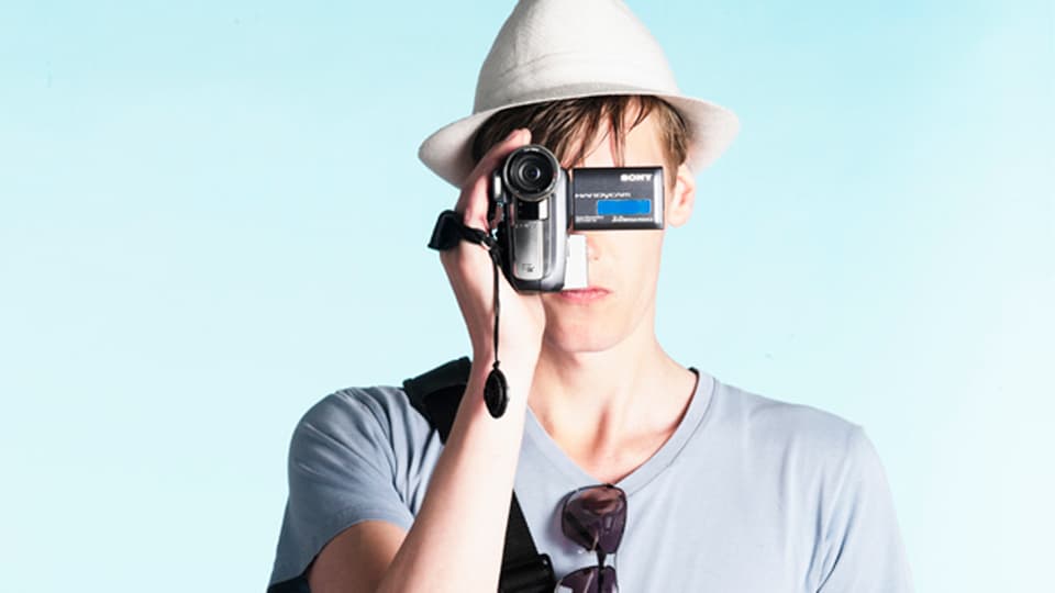 Urlauber mit Videokamera