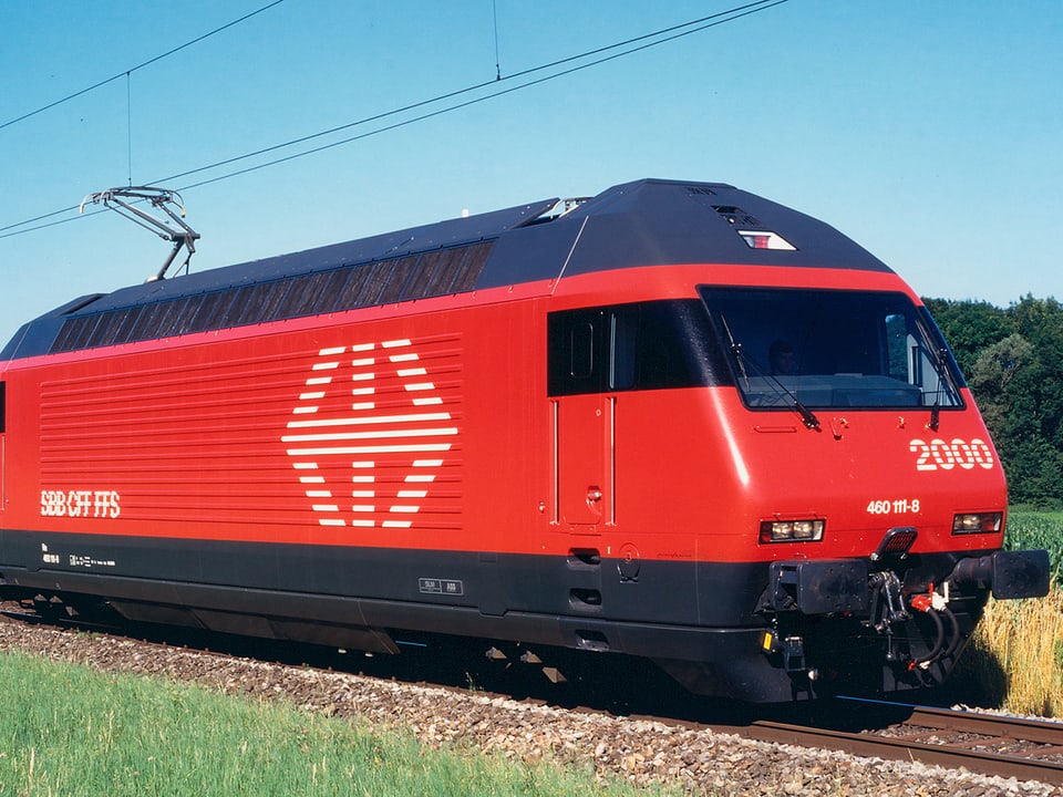 rote SBB-Lokomotive