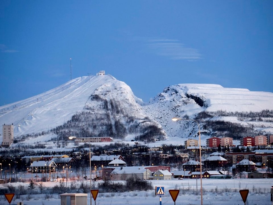 Die Sprengungen in den unterirdischen Minen erschüttern regelmässig die Stadt Kiruna.