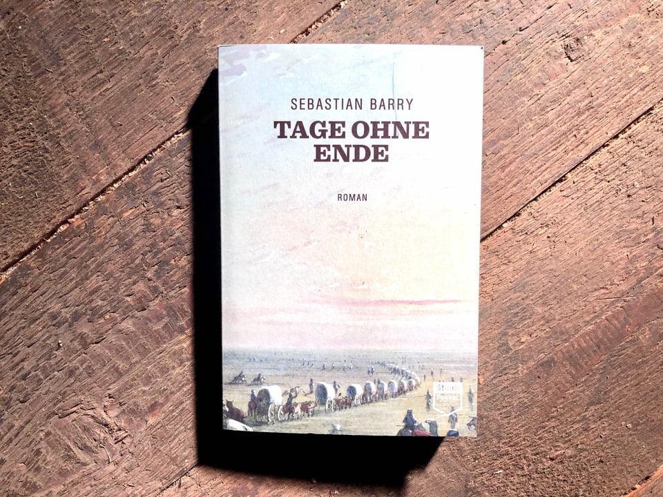 Western Nummer 1 «Tage ohne Ende» von Sebastian Barry auf dunklem Dielenboden