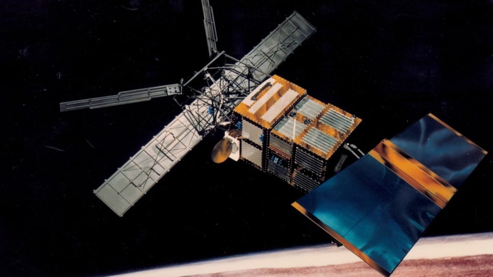 Einer der vielen Satelliten, die sich im Orbit befinden.