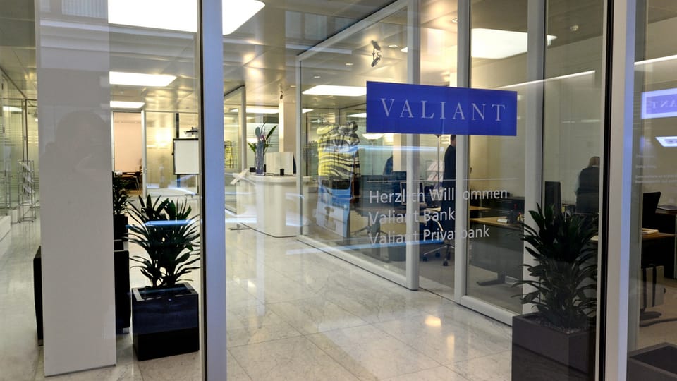Blick in eine Filiale der Valiant-Bank.