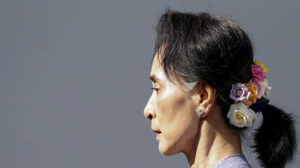 Nahaufnahme von Aung San Suu Kyi