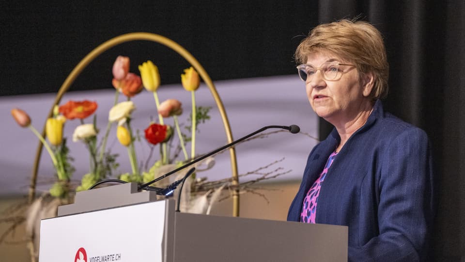 Bundesrätin Viola Amherd während ihrer Rede am Festakt in Sempach. 