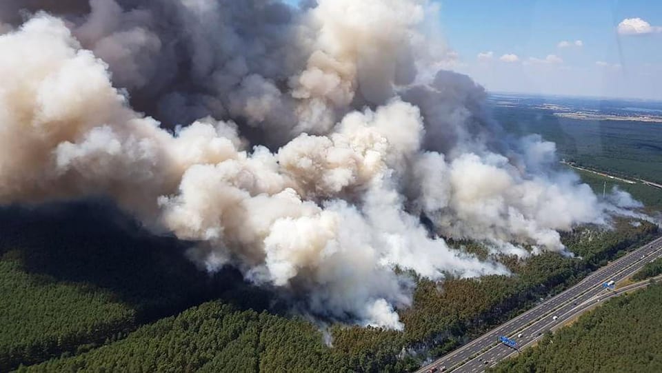 Waldbrand bei Potsdam