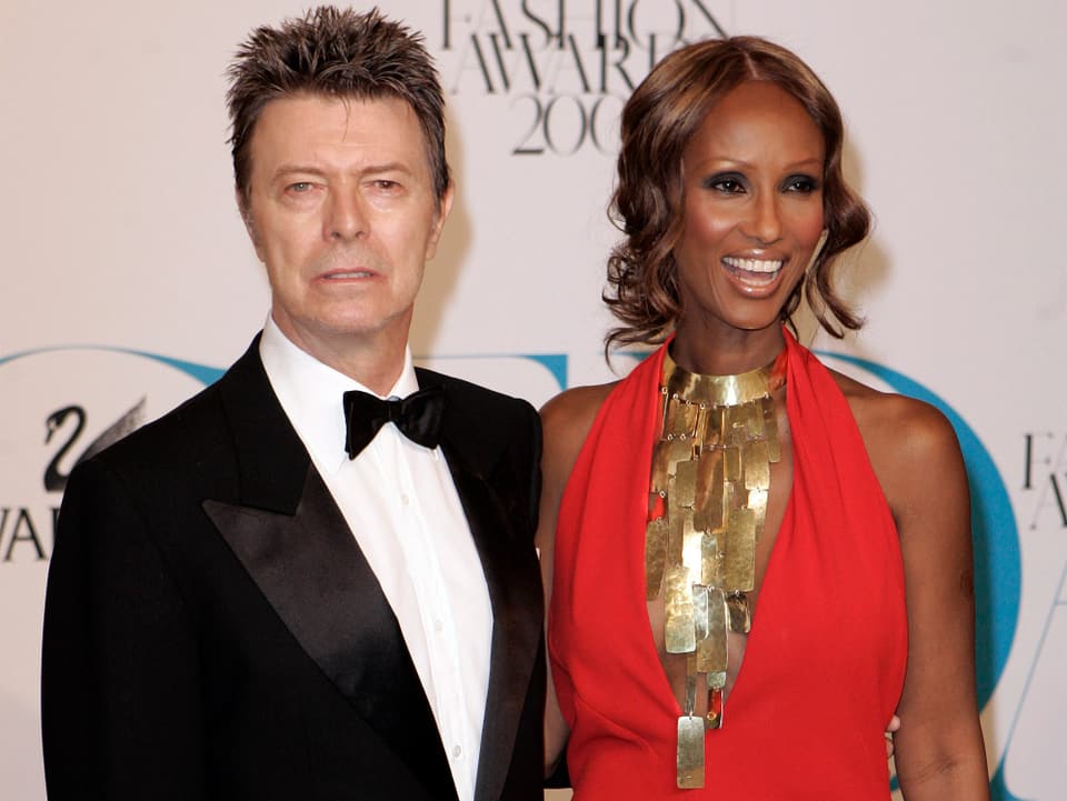 David Bowie mit seiner Frau Iman
