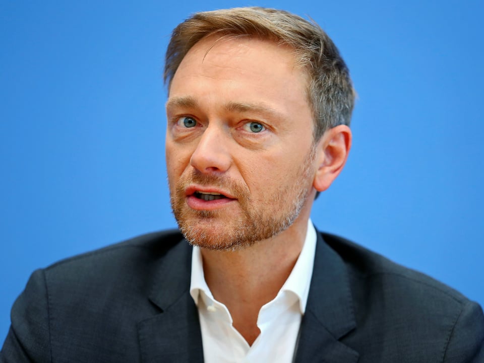 Christian Lindner (FDP) in Nahaufnahme
