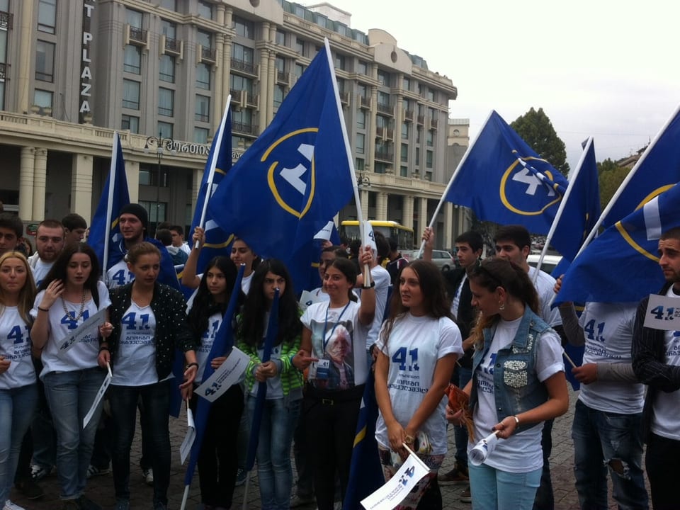 Junge Anhänger des Parteienbündnisses «Georgischer Traum».