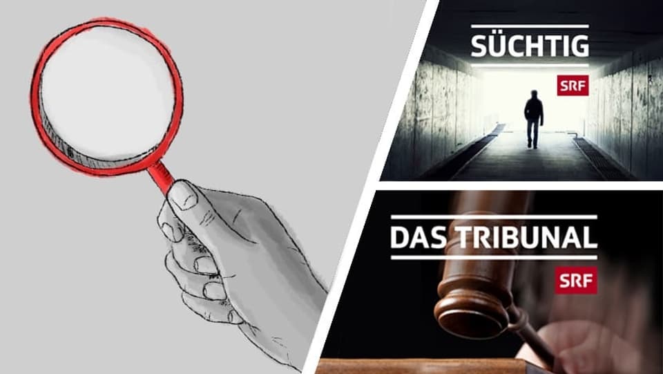 «Süchtig» oder «Das Tribunal»? Welche dieser beiden SRF-Sendungen soll der Publikumsrat der SRG Deutschschweiz an seiner August-Sitzung genauer unter die Lupe nehmen?