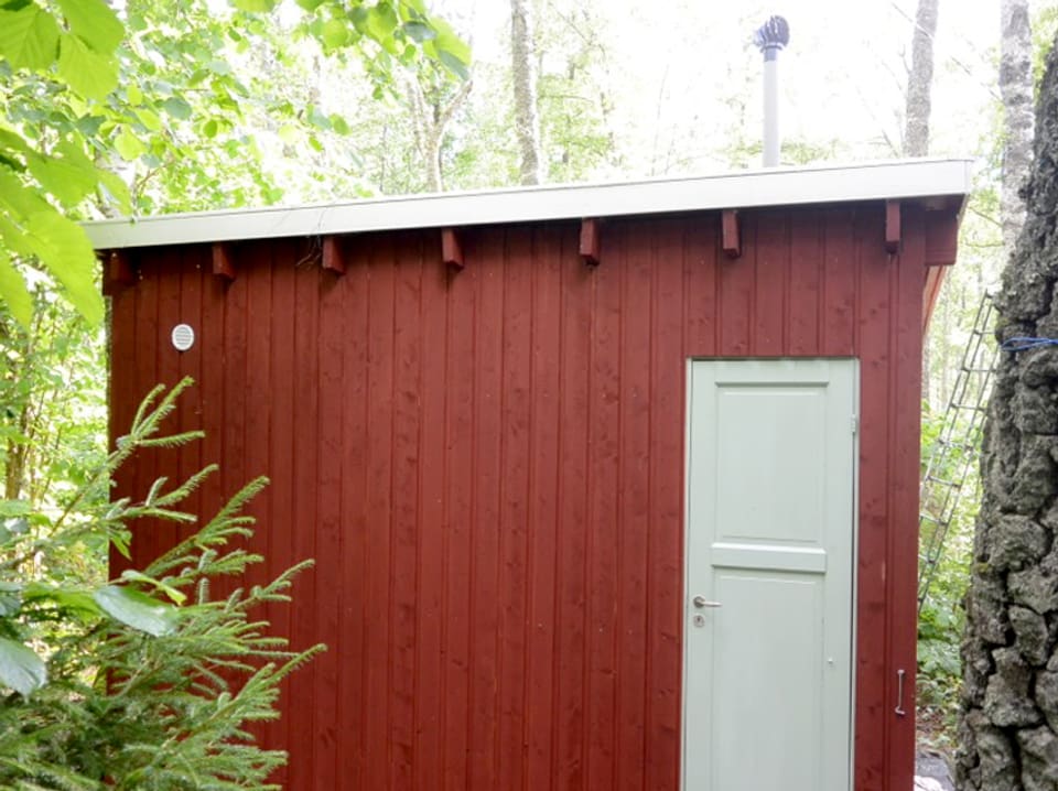 Ein Saunahaus in Schweden.