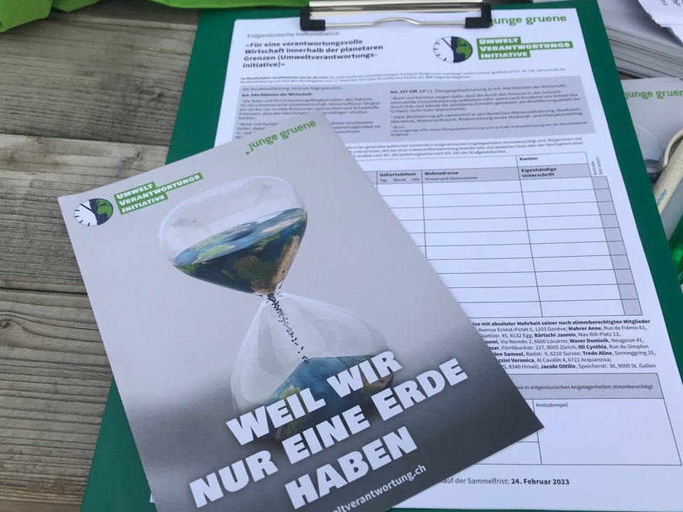 Die Jungen Grünen lancieren eine Initiative Die Jungen Grünen lancieren eine Initiative
