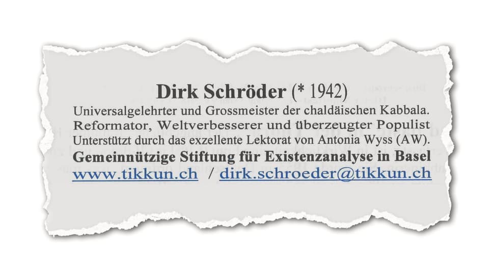Angaben zu Dirk Schröder