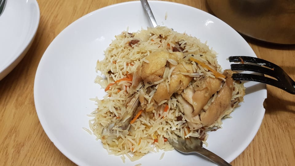 Teller mit Reis