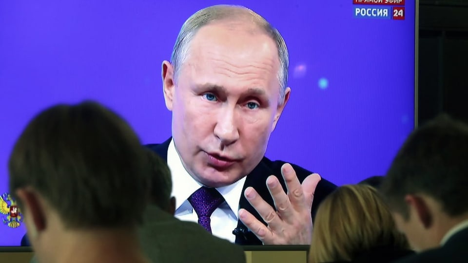 Putin-Auftritt im russischen Staatsfernsehen