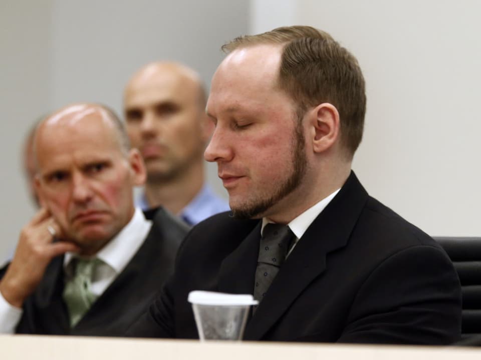 Breivik bei der Urteilsverkündung