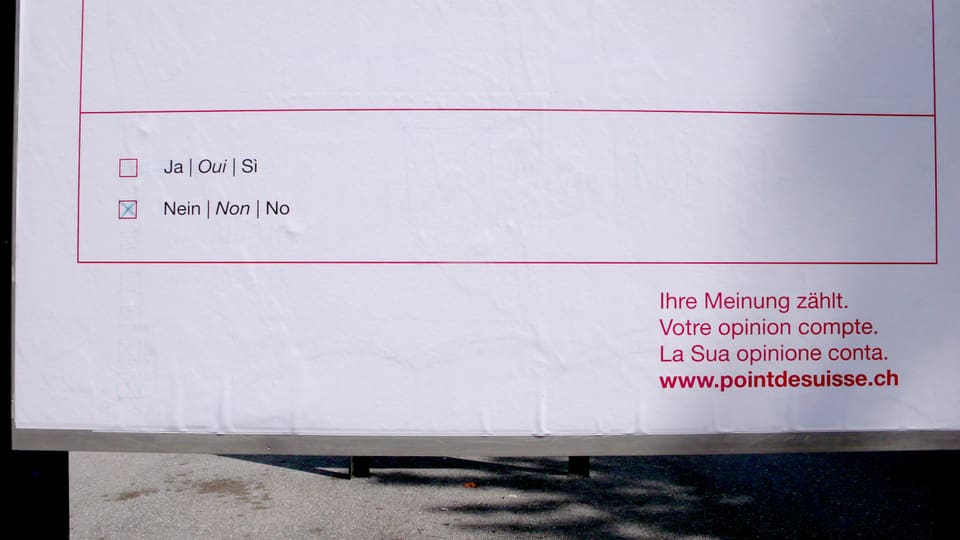 Was amtlich aussieht, ist ein Kunstprojekt: Plakat zu «Point de Suisse».