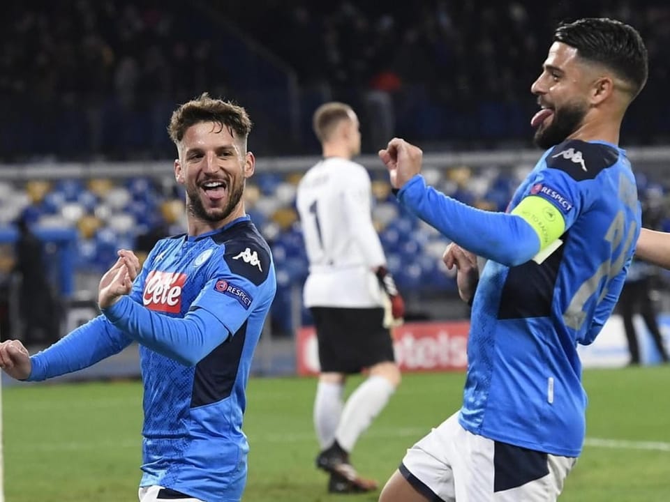 Jubeln Dries Mertens und Co. wieder gegen Marc-André ter Stegen? Dries Mertens jubelt.