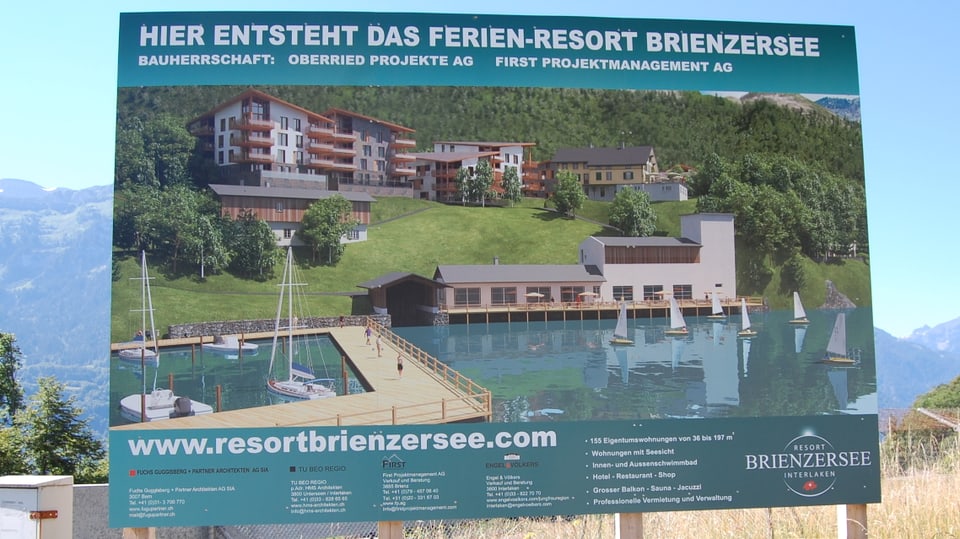 Tafel zum Resort Brienzersee in Oberried