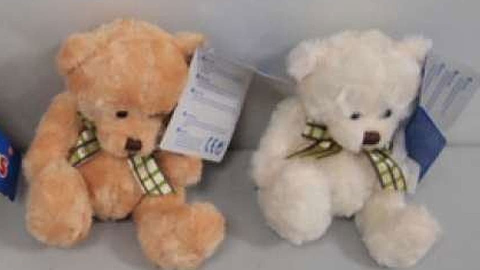 Klemme  für Minibären und kleine Teddys Umkehrzange 