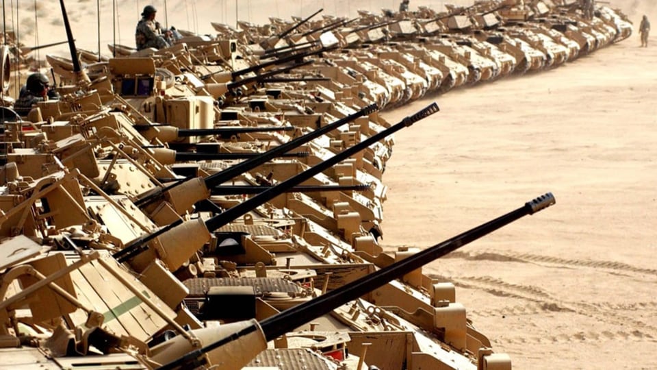 Bradley-Schützenpanzer beim Einsatz im zweiten Irak-Krieg 2006