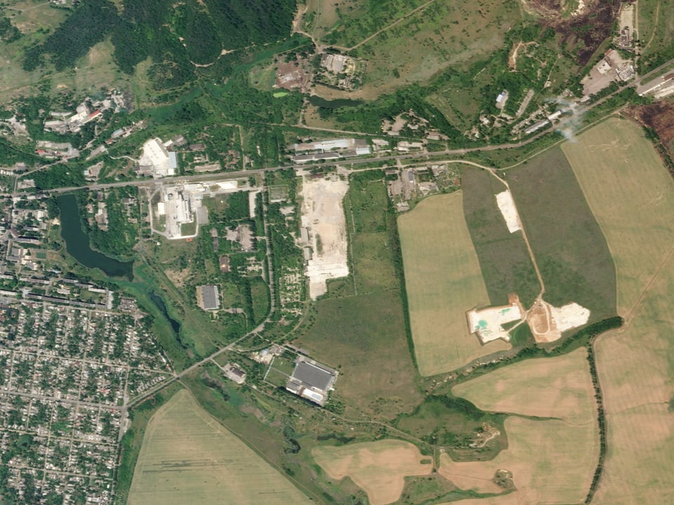 Satellitenbild über Bachmut