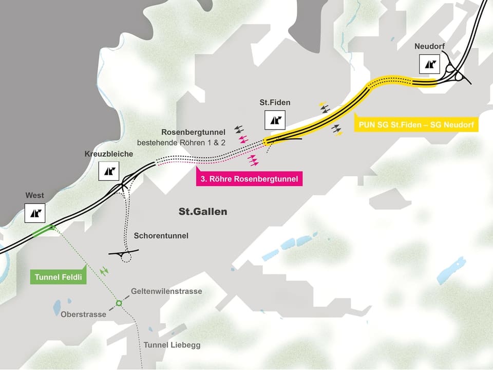 Visualisierung Verkehrsentlastung St. Gallen